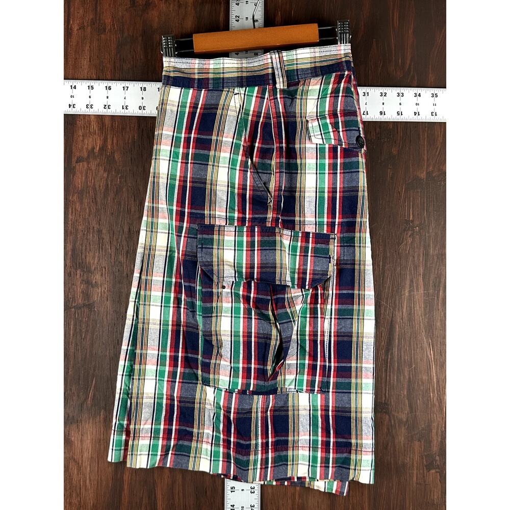Polo‎ Ralph Lauren Plaid Cargo Shorts Lightweight Multicolor Mens 42 Vintage - Picture 5 of 9
